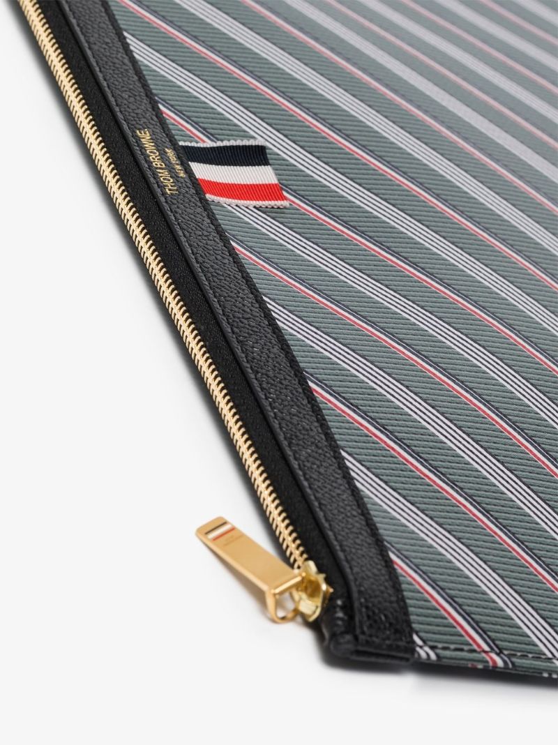 Grey Logo Stripe Document Holder