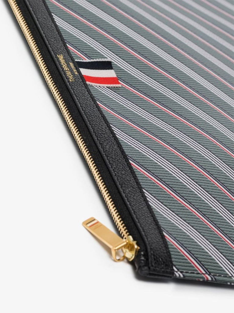 Grey Logo Stripe Document Holder