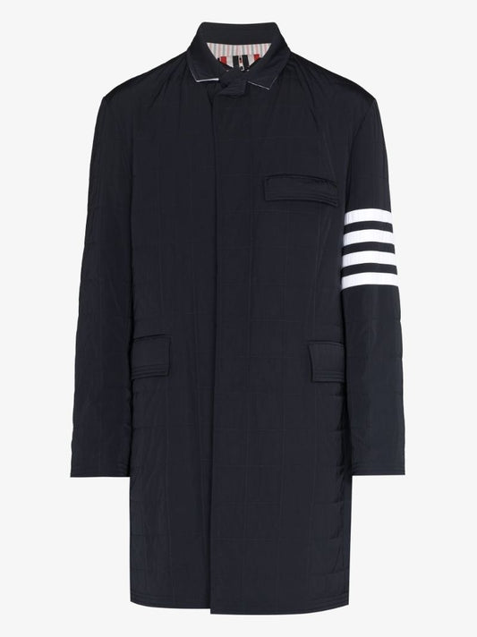 Blue 4-bar Stripe Chesterfield Coat