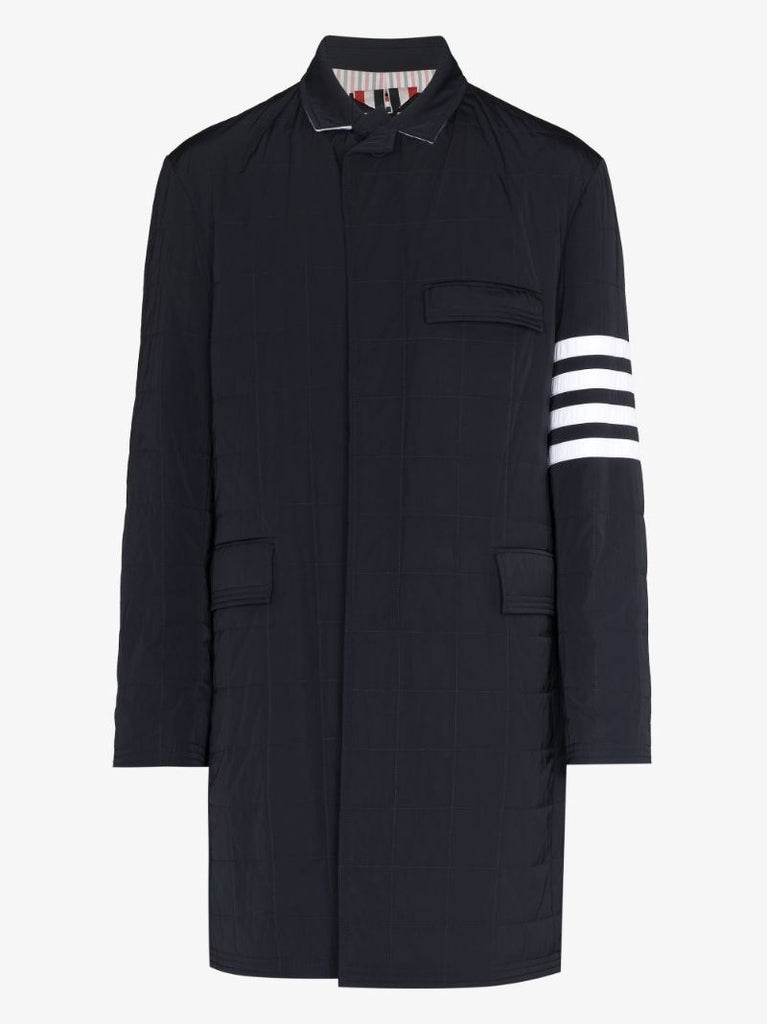 Blue 4-bar Stripe Chesterfield Coat
