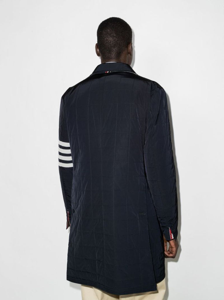 Blue 4-bar Stripe Chesterfield Coat