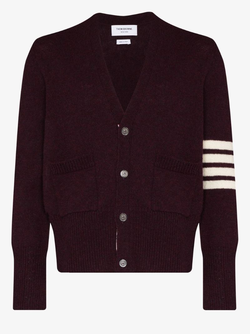 Shetland 4-bar Wool Cardigan