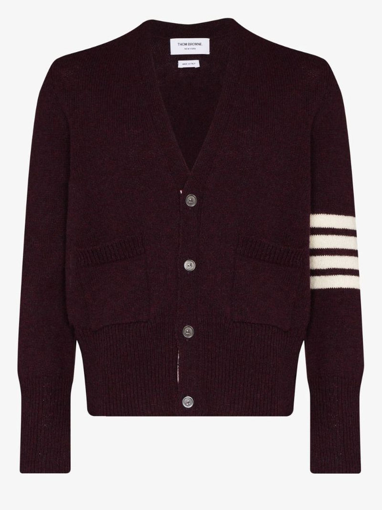 Shetland 4-bar Wool Cardigan