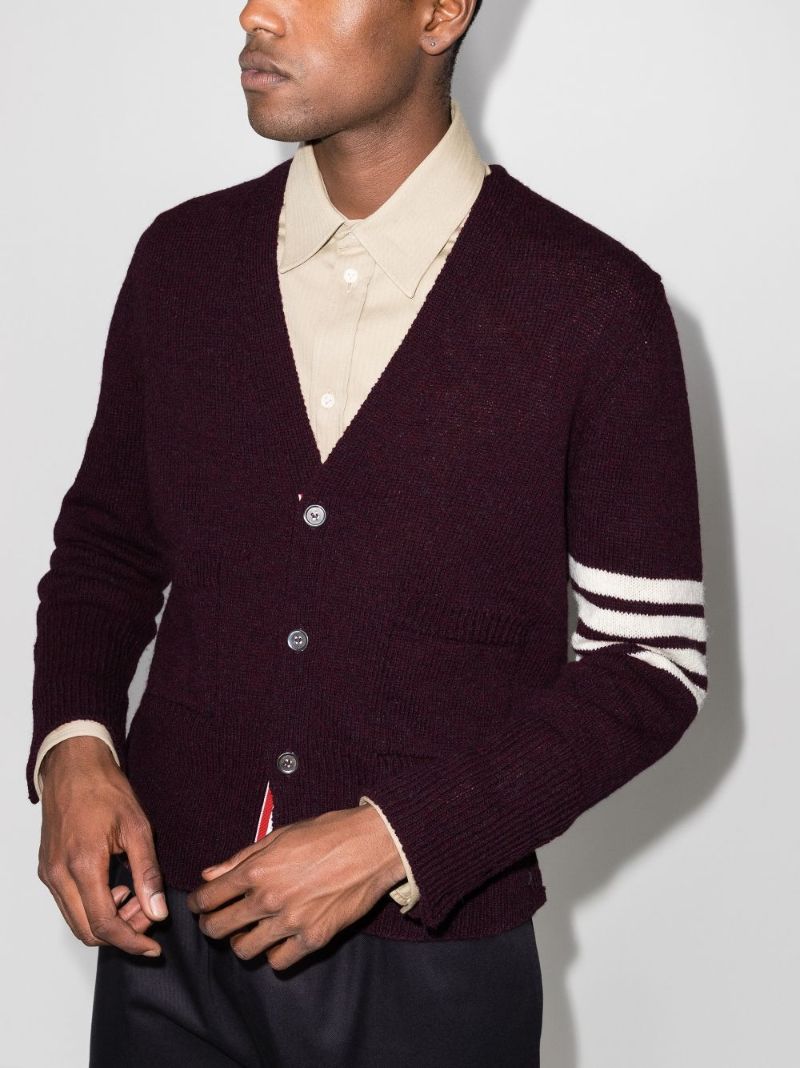 Shetland 4-bar Wool Cardigan