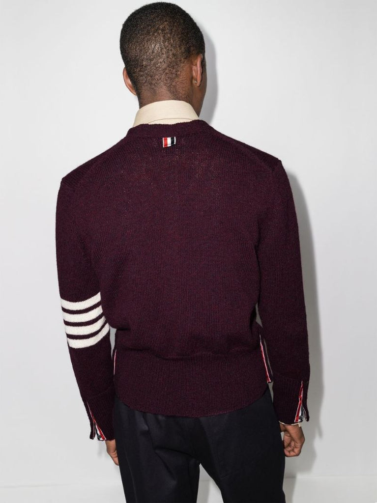 Shetland 4-bar Wool Cardigan