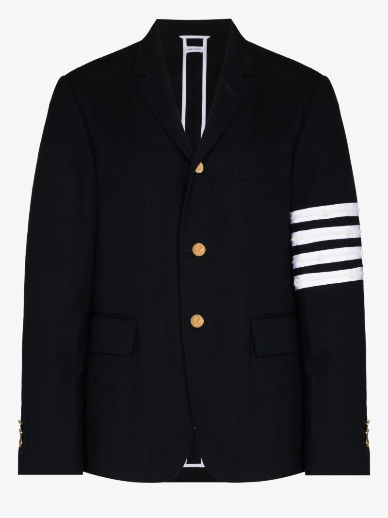 4-bar Stripe Cotton Blazer