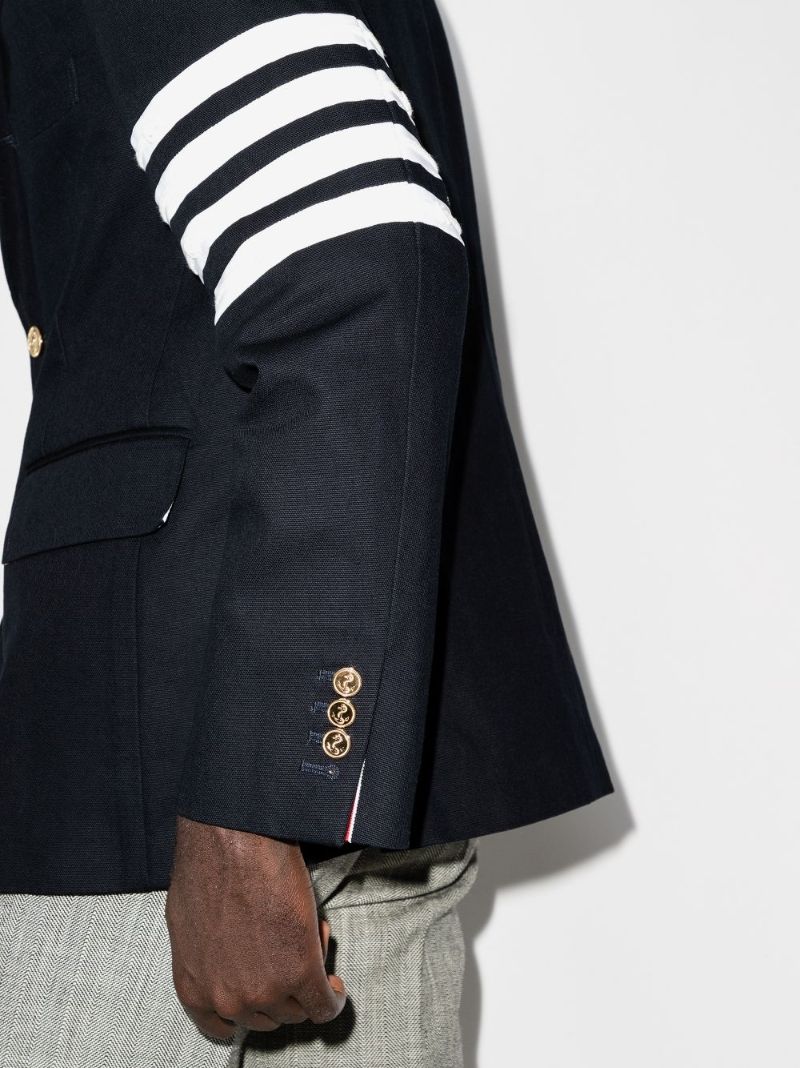 4-bar Stripe Cotton Blazer