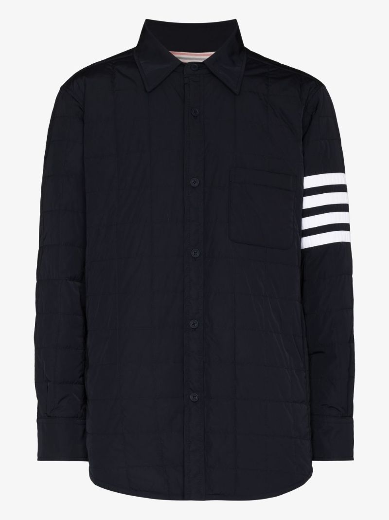 4-bar Stripe Quilted Shirt Jacket