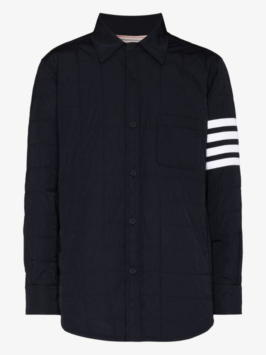 4-bar Stripe Quilted Shirt Jacket