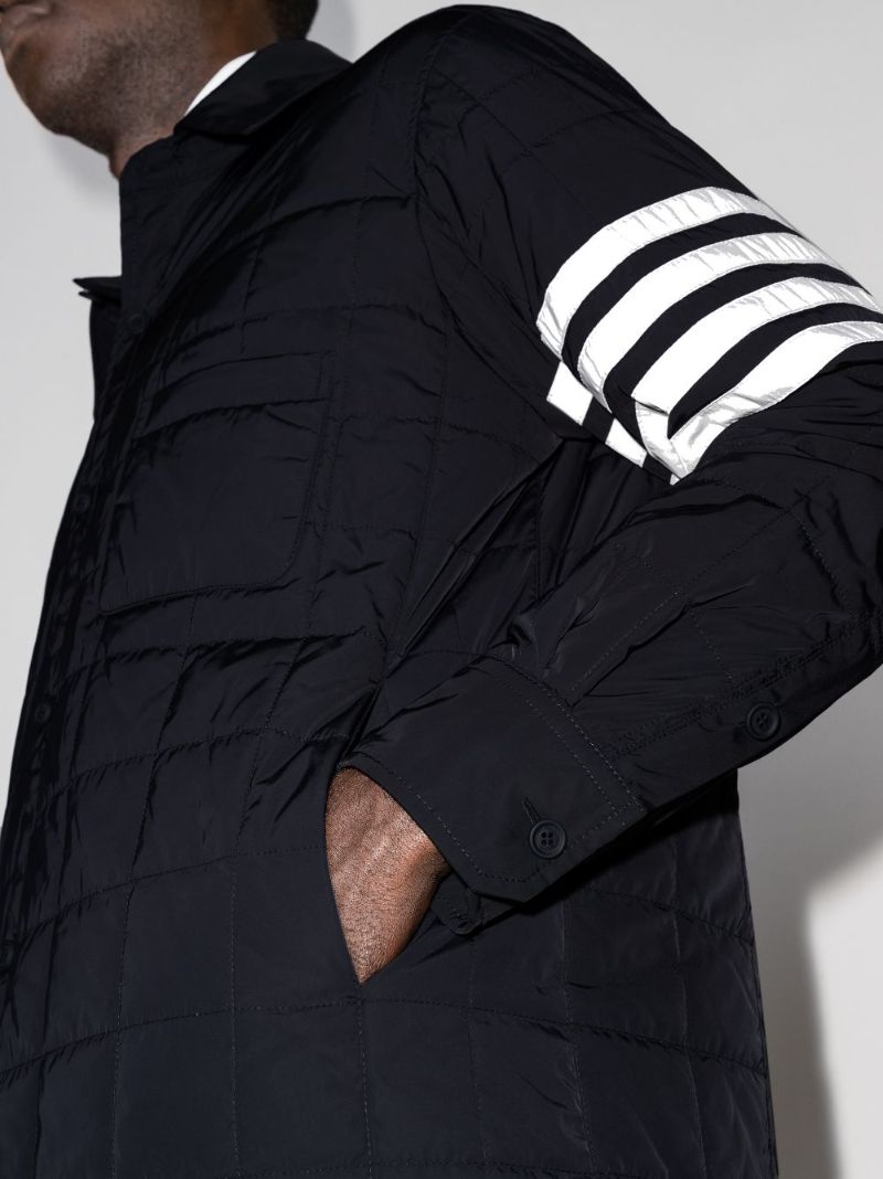 4-bar Stripe Quilted Shirt Jacket