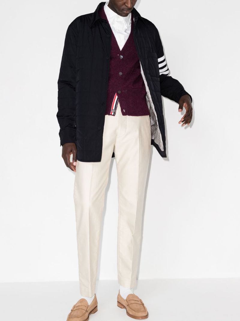 4-bar Stripe Quilted Shirt Jacket
