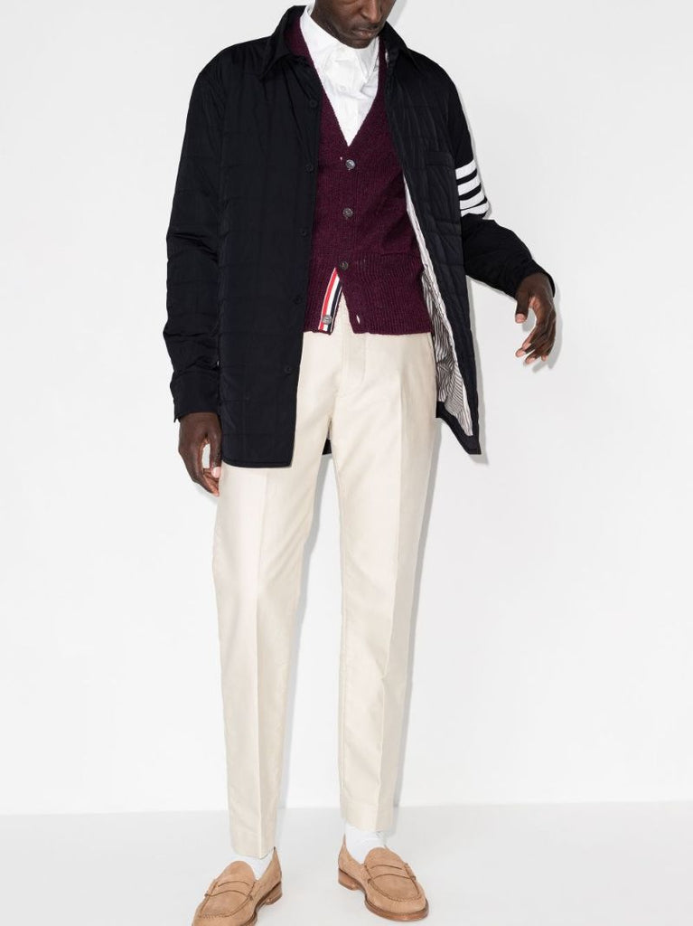 4-bar Stripe Quilted Shirt Jacket