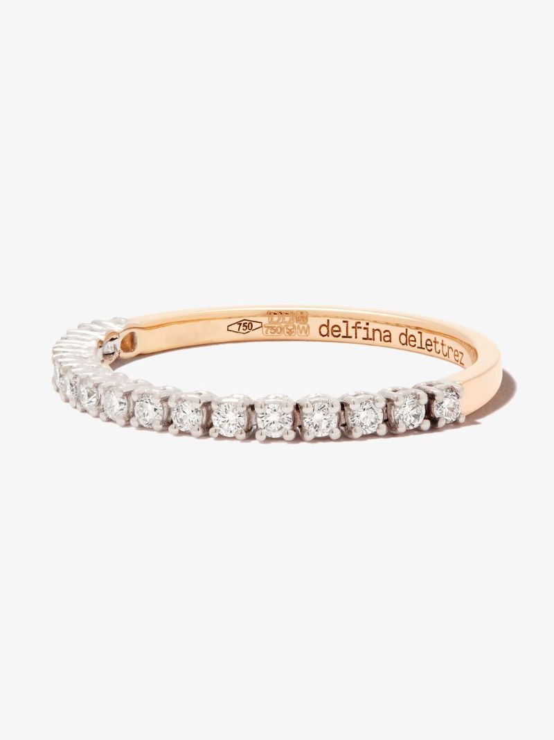 18k Yellow Gold 1987 Tennis Diamond Ring