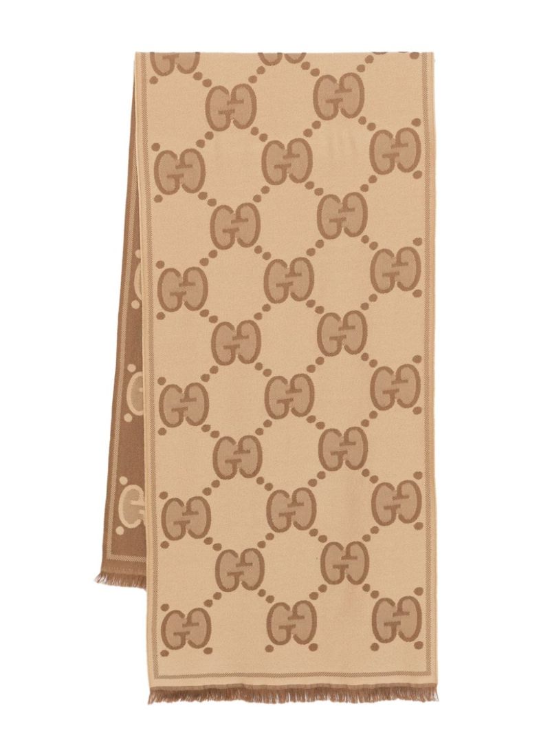 Gg Jacquard Wool Scarf