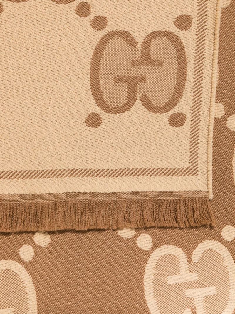 Gg Jacquard Wool Scarf