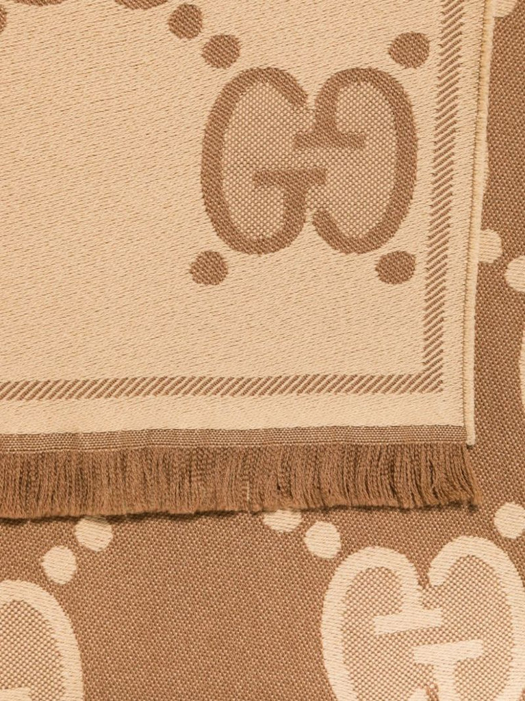 Gg Jacquard Wool Scarf
