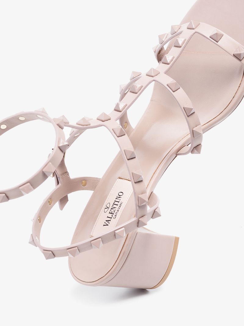Neutral Rockstud 60 Leather Sandals