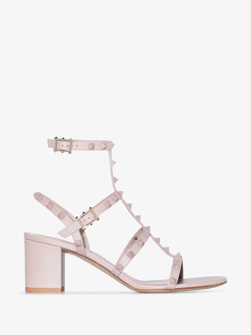 Neutral Rockstud 60 Leather Sandals