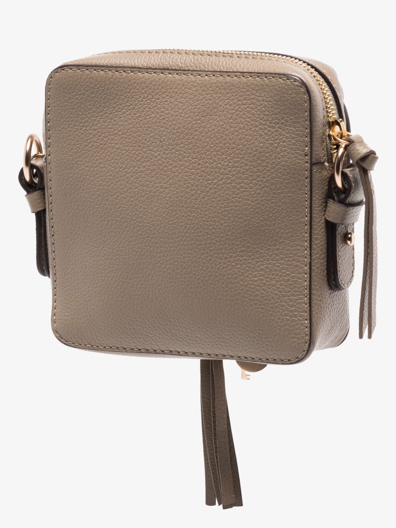 Grey Joan Leather Cross Body Bag