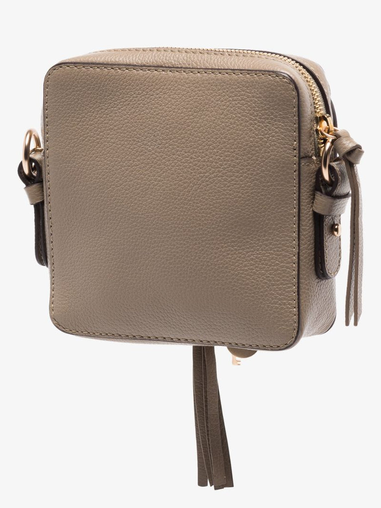 Grey Joan Leather Cross Body Bag