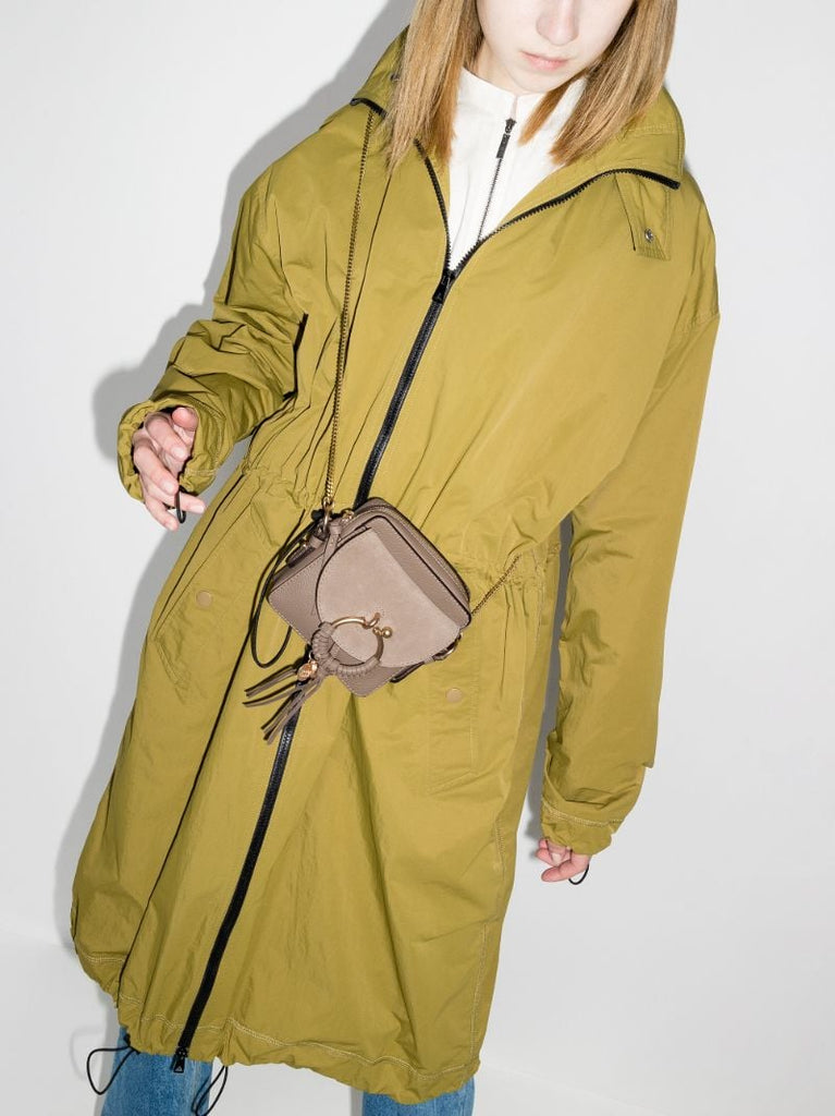 Grey Joan Leather Cross Body Bag