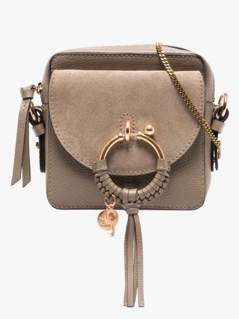 Grey Joan Leather Cross Body Bag