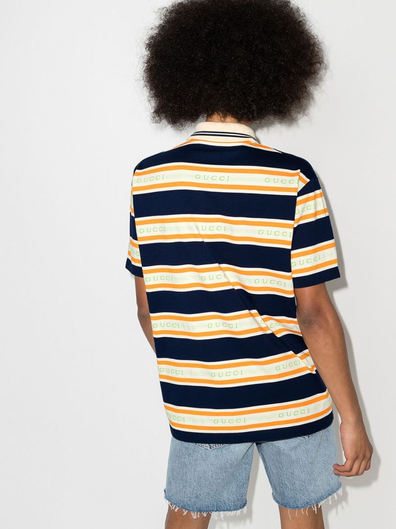 Striped Cotton Polo Shirt