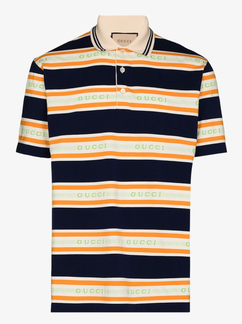 Striped Cotton Polo Shirt