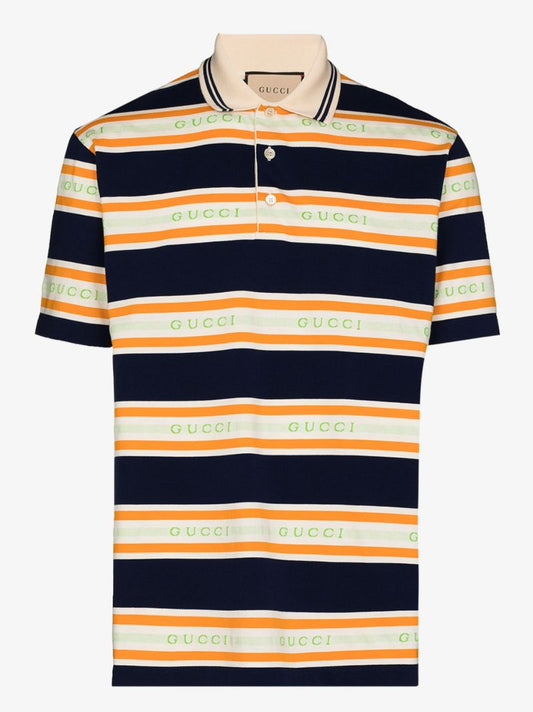 Striped Cotton Polo Shirt
