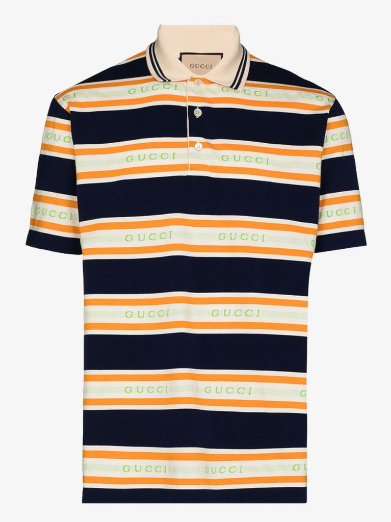 Striped Cotton Polo Shirt