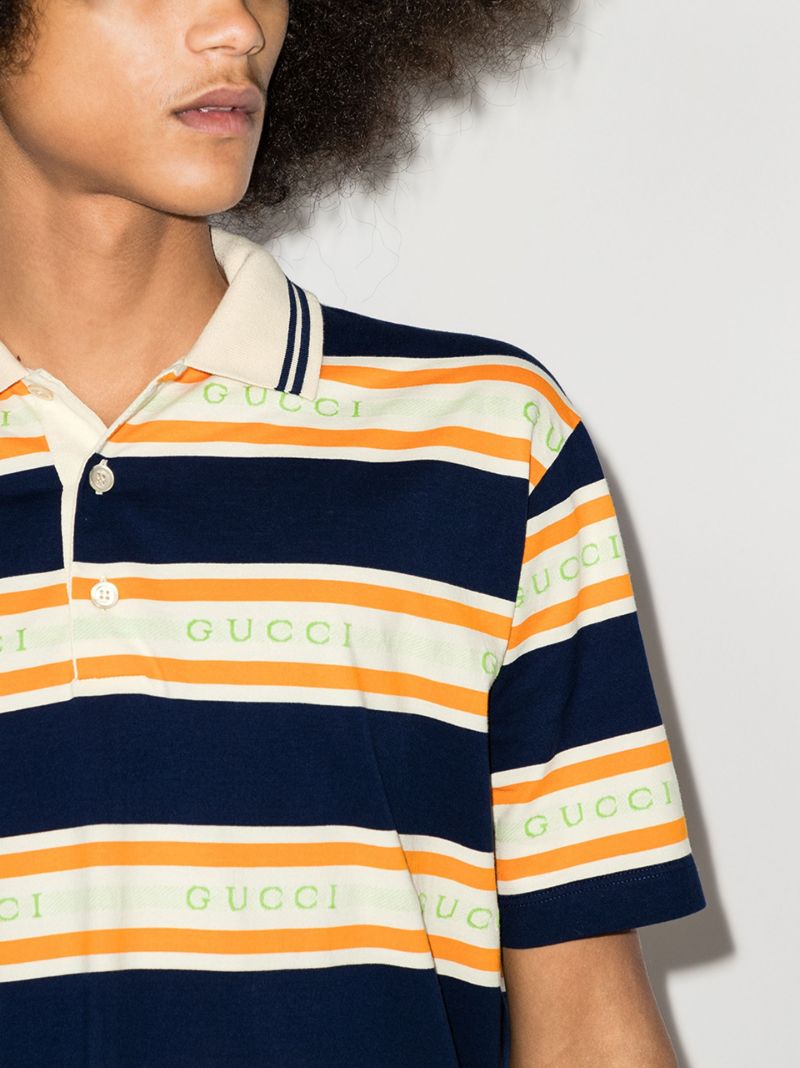 Striped Cotton Polo Shirt