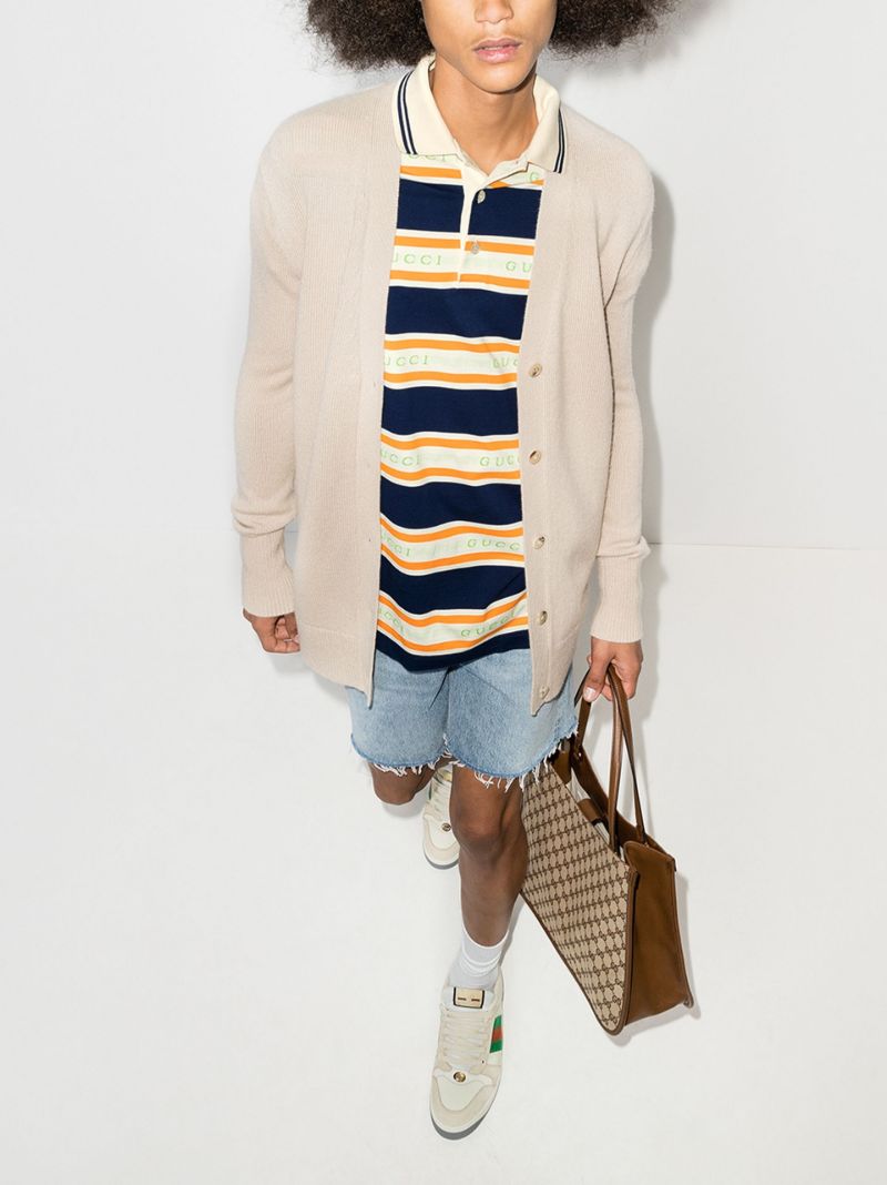 Striped Cotton Polo Shirt