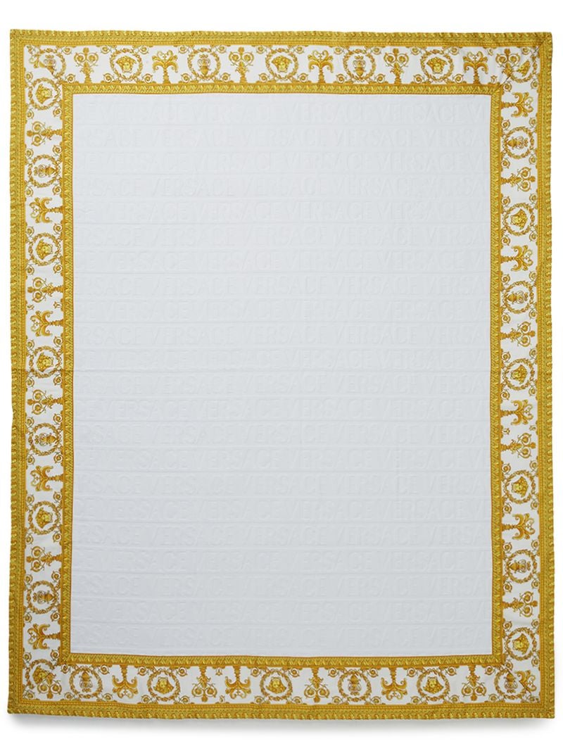 White I Love Baroque Cotton Towel