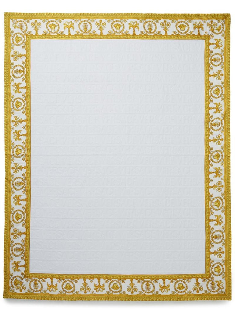 White I Love Baroque Cotton Towel