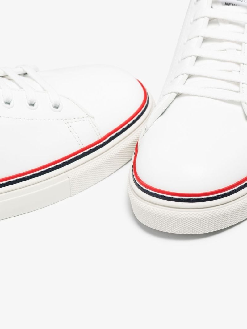 White Tennis Low-top Leather Sneakers