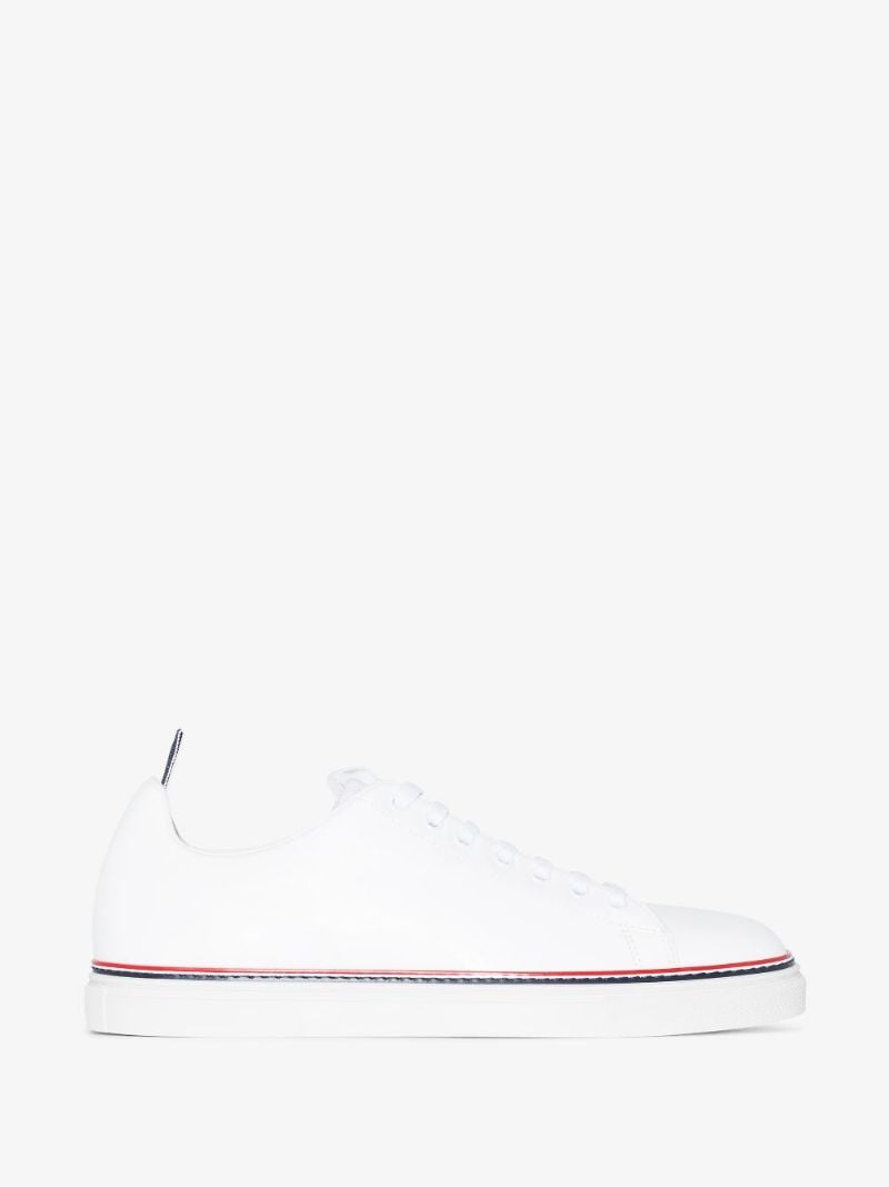 White Tennis Low-top Leather Sneakers