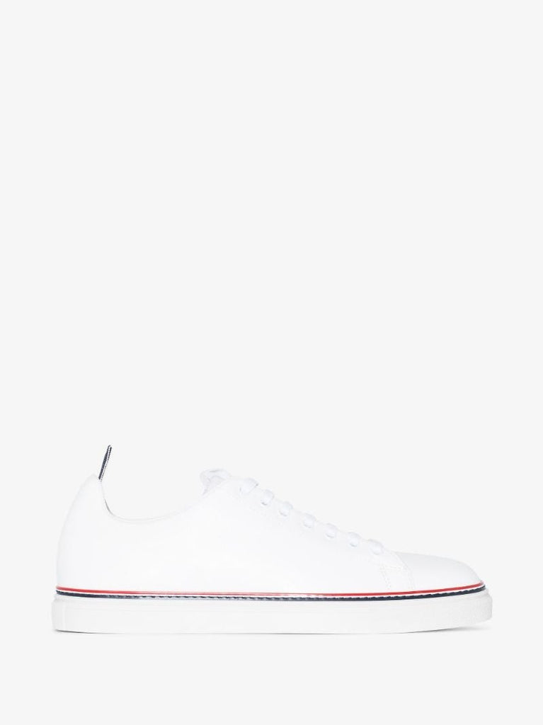 White Tennis Low-top Leather Sneakers