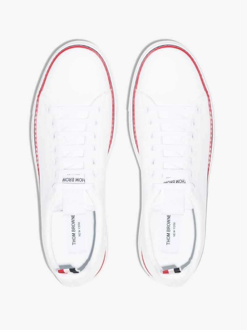 White Tennis Low-top Leather Sneakers