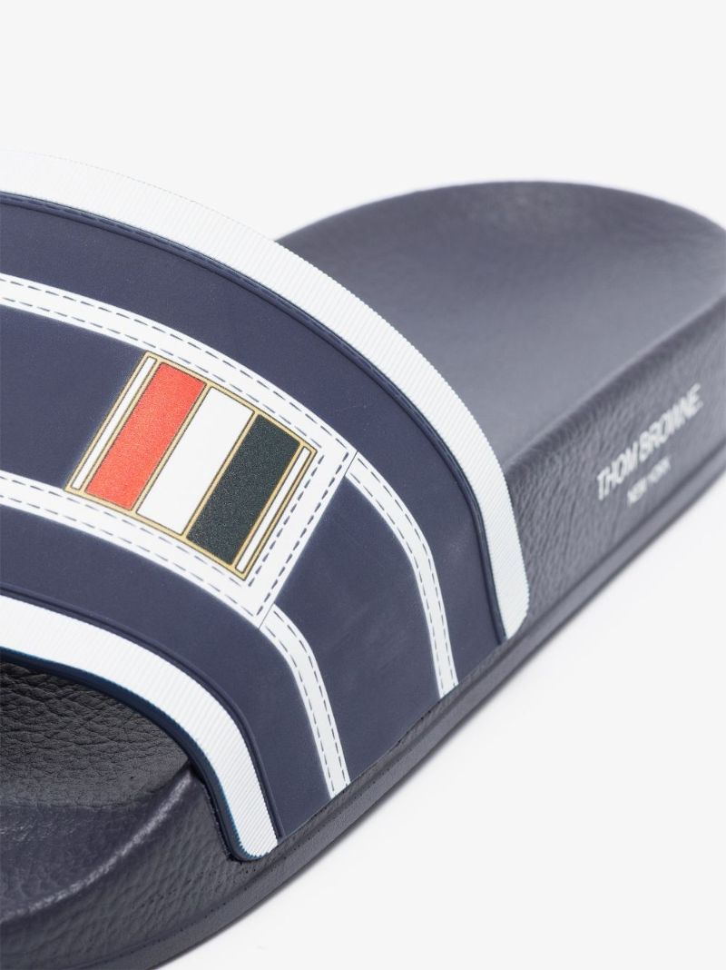 Blue Trompe L'oeil Print Slides