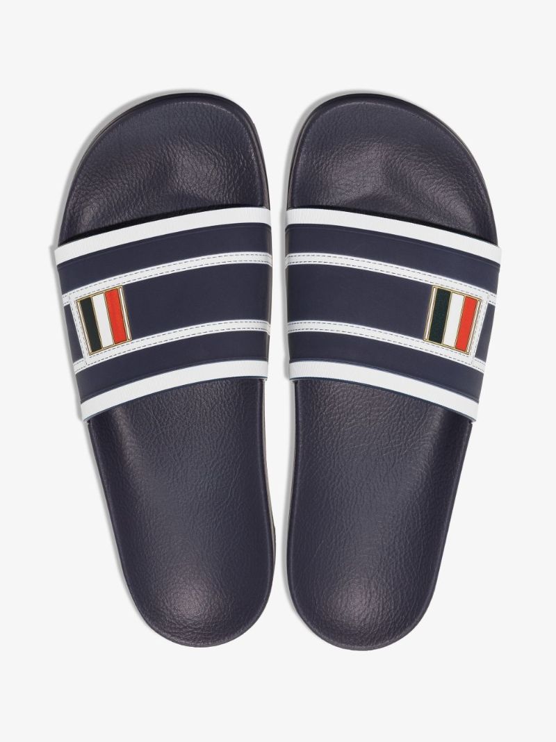 Blue Trompe L'oeil Print Slides