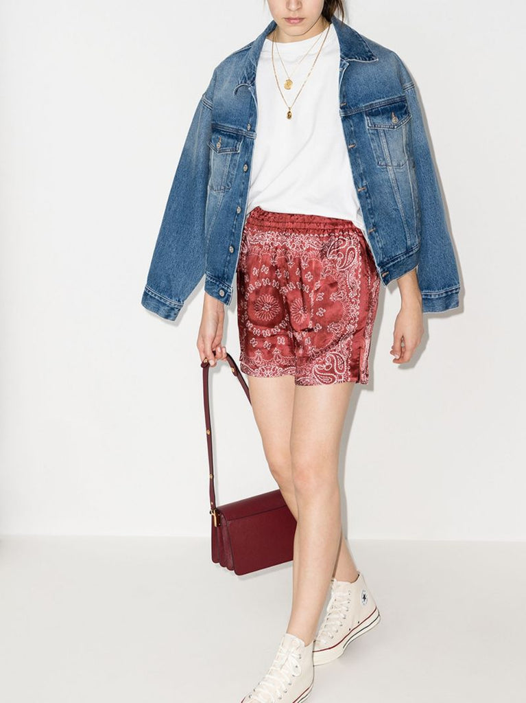 Cinderella Bandana Print Satin Shorts