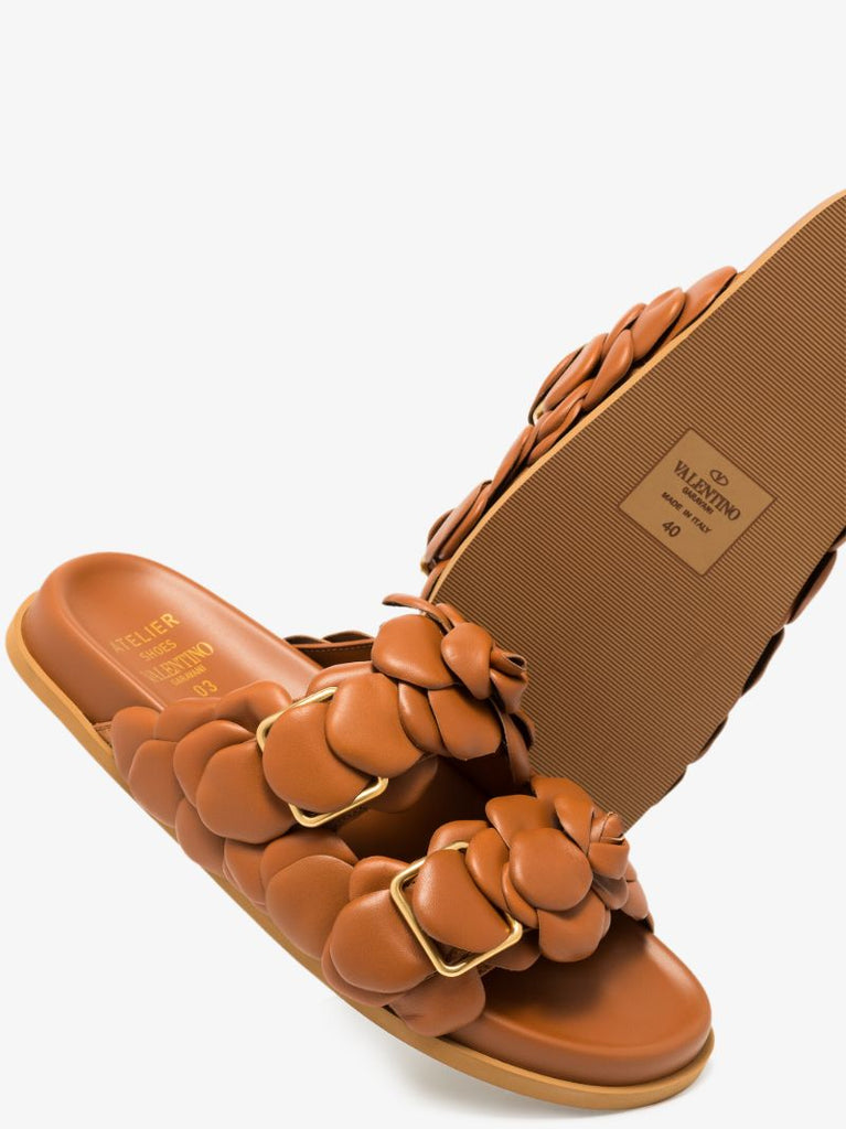 Brown Atelier 03 Rose Edition Leather Sandals