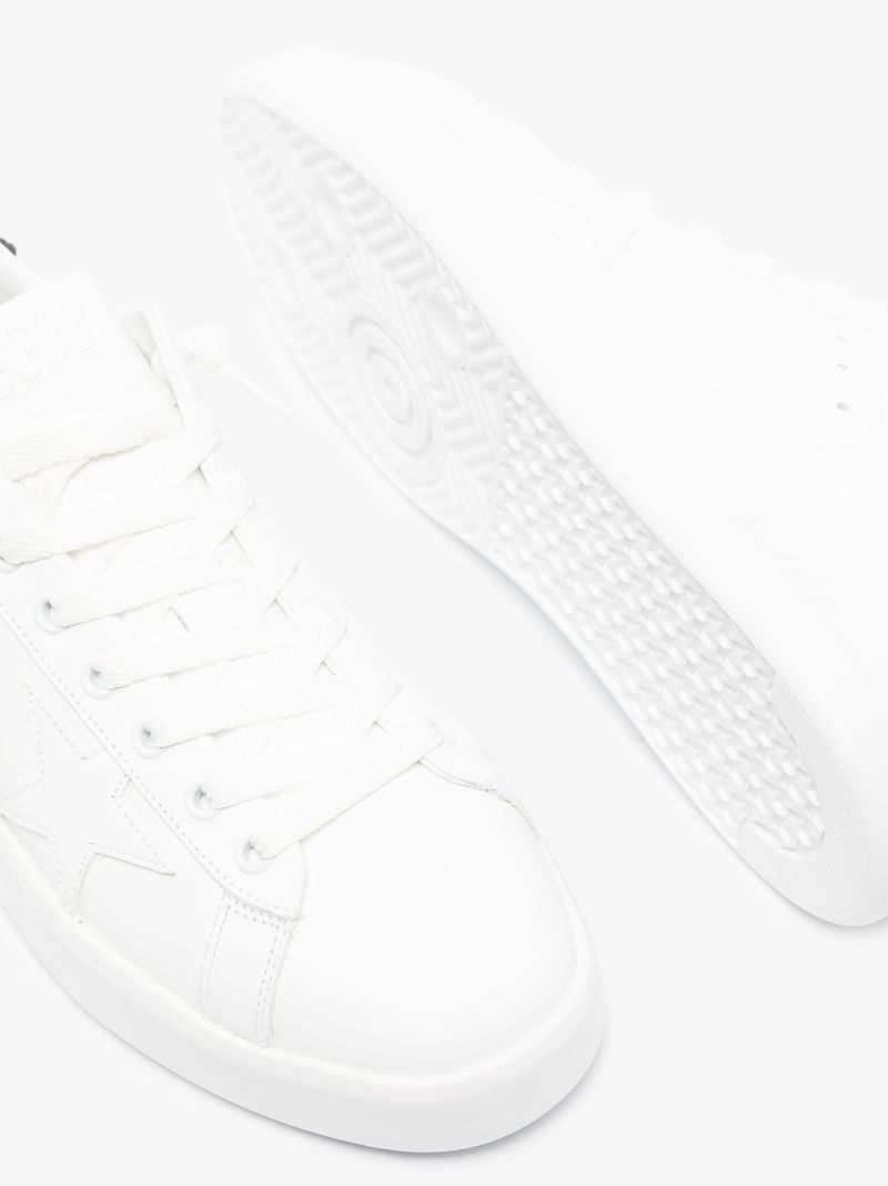 White and Black Purestar Leather Sneakers