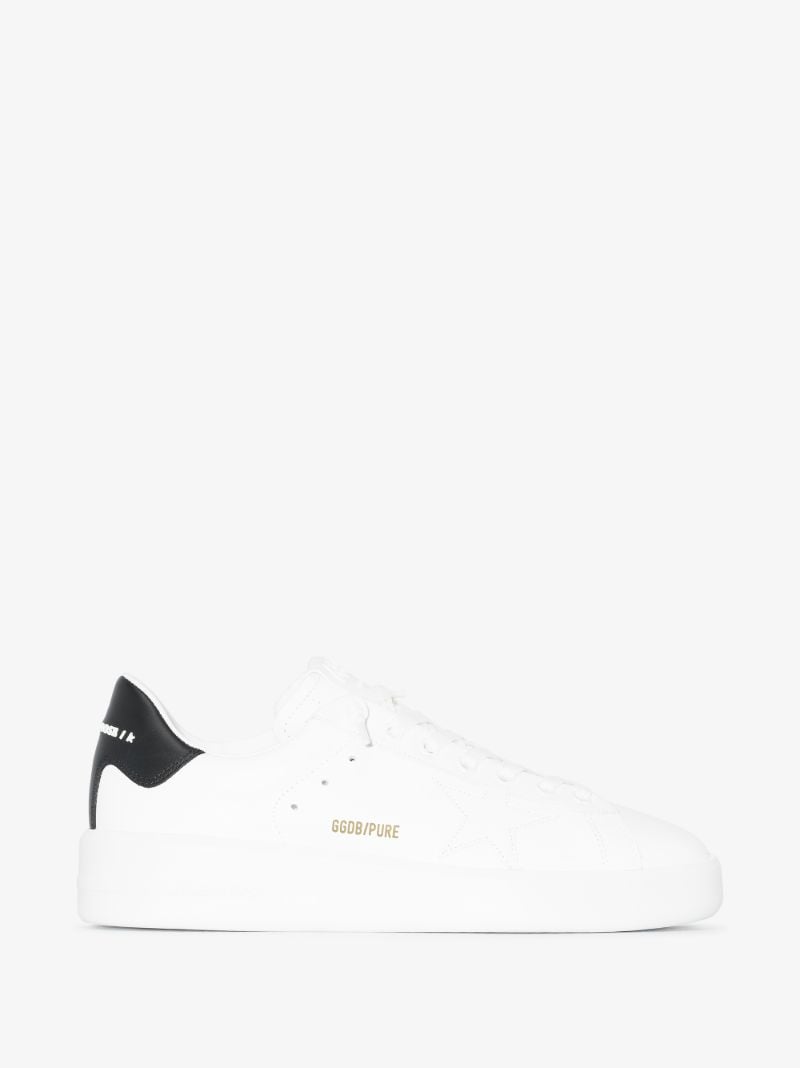 White and Black Purestar Leather Sneakers