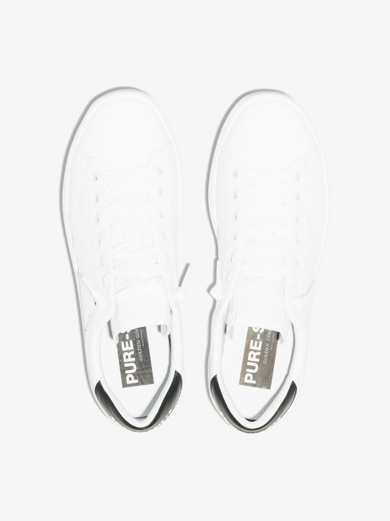 White and Black Purestar Leather Sneakers