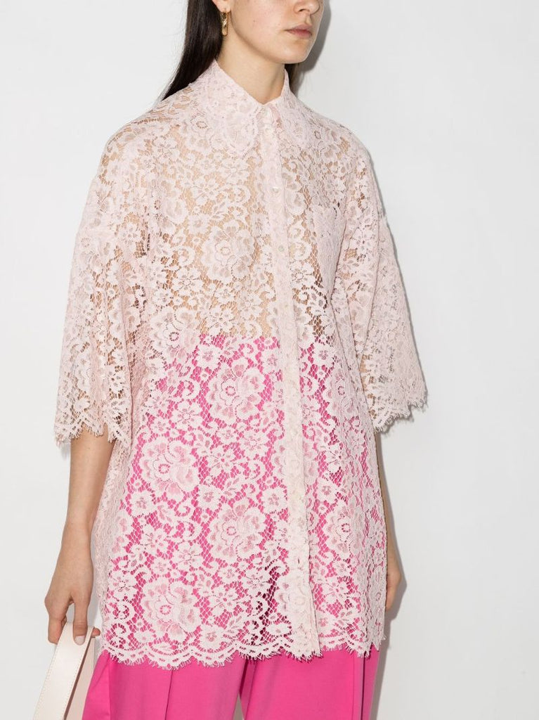 Boxy-fit Lace Blouse