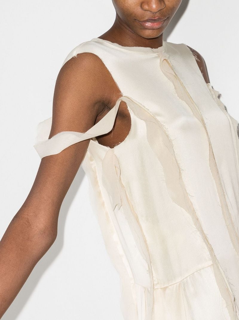 Distressed Panel Midi Dress