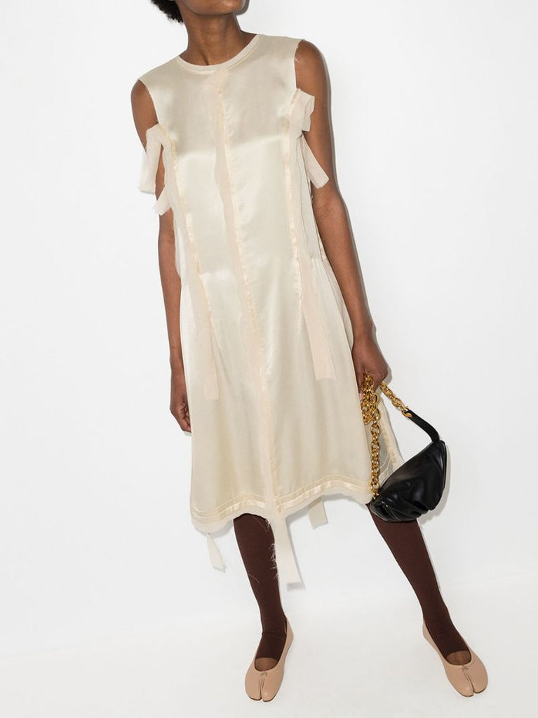 Distressed Panel Midi Dress