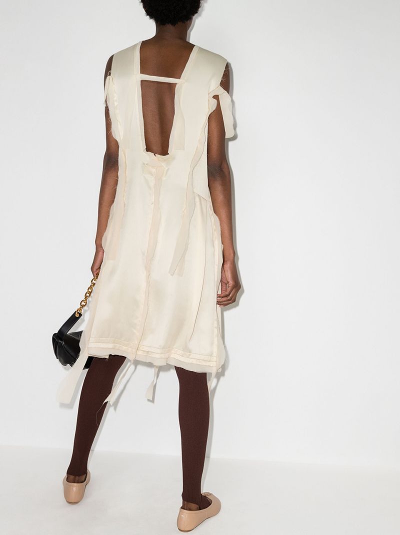 Distressed Panel Midi Dress