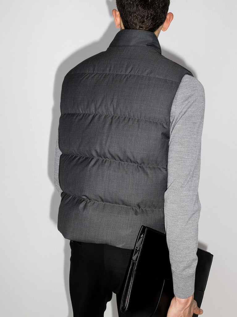 Padded High Neck Gilet